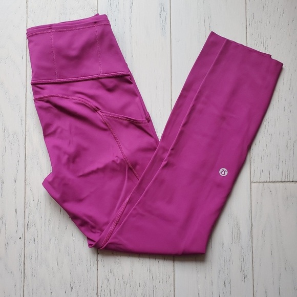 Lululemon long line energy bra 6 and fast and free crop bottoms 4 matching set - Picture 5 of 10
